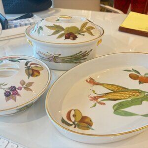 Set of 3 Royal Worcester Evesham Gold by Royal Worcester